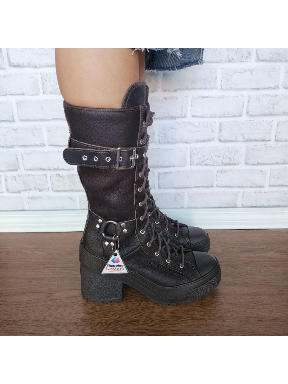 ⭐Converse Chuck 70 De Luxe Heel XXHi Buckles Heels 9.5 Men's Boots Brown A15659C